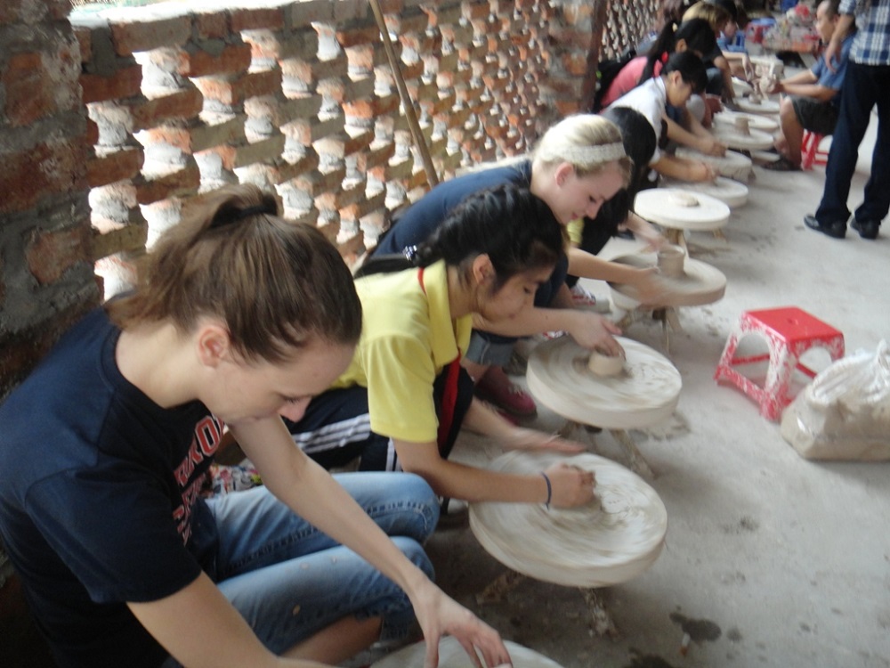 Participating in Bat Trang Pottery Festival